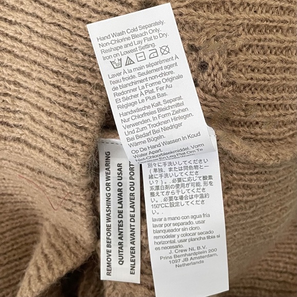 NWT!! J. CREW Balloon Sleeve Cable Knit Sweater Pale Clay Tan Brown X-Small - Picture 14 of 15